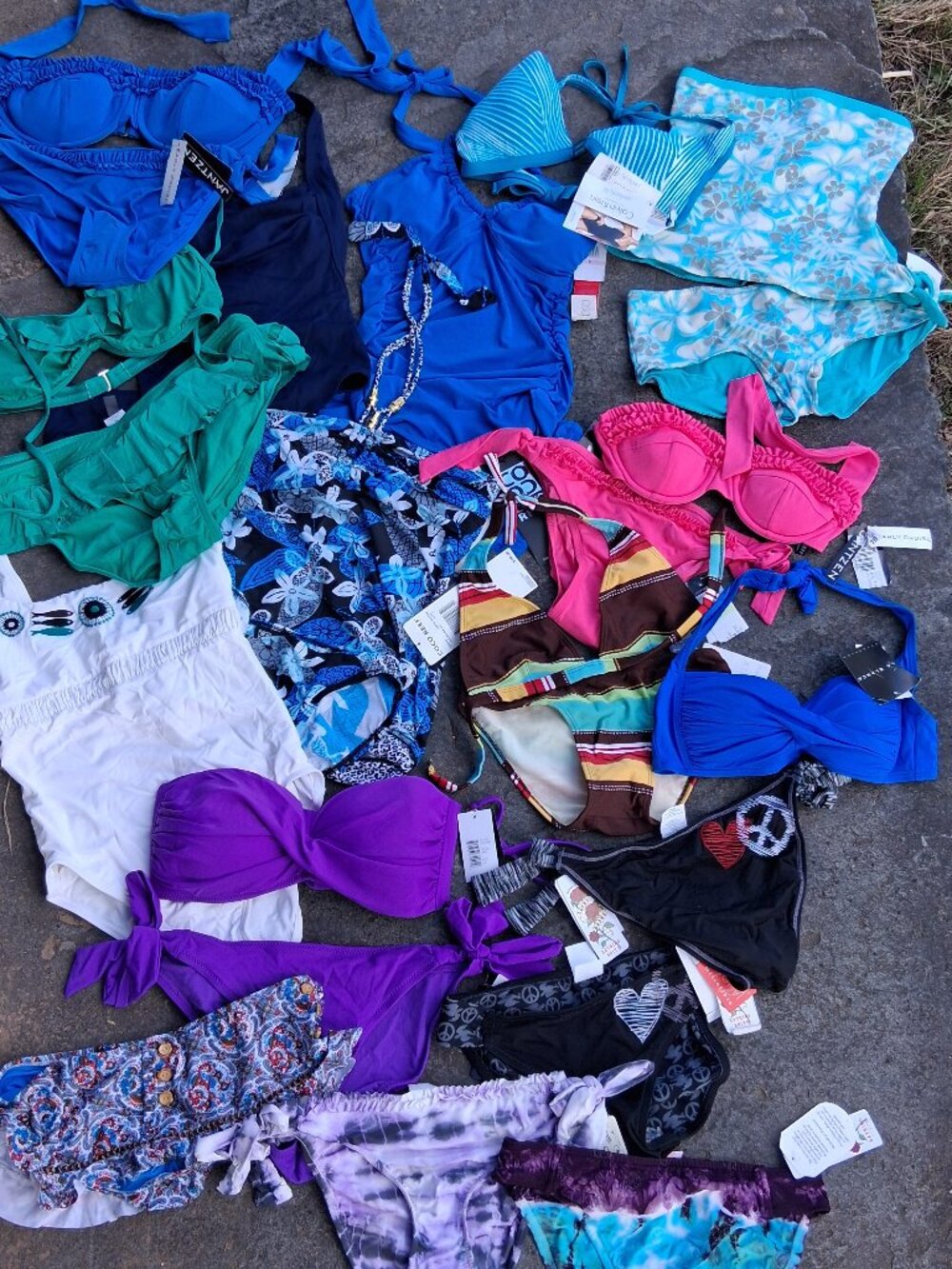 Large LOT Bundle 30 Piece Designer Swimsuits for Resale Wholesale
